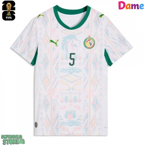 Senegal Idrissa Gueye #5 Replika Hjemmebanetrøje Dame VM 2026 Kortærmet